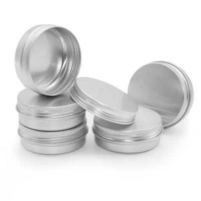 China 50g 80g 100g120g cosmetic silver aluminum tin for 80g metal cosmetic jar for sale