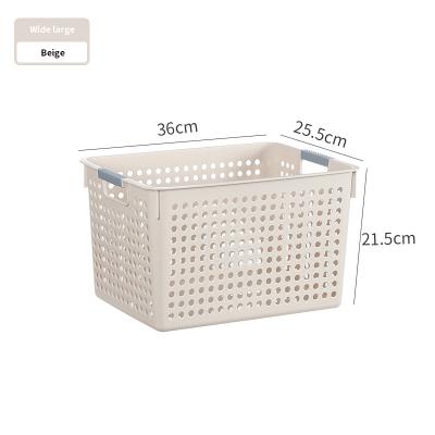 China Sustainable Chinese Manufactures Promotion Directly Customized Plastic Household Hollow Storage Basket for sale