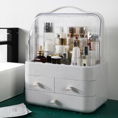 China New Style Sustainable Desktop Cosmetic Makeup Organizer Storage Box With Drawer for sale