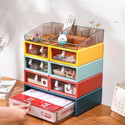 China Wholesale high quality eco-friendly collapsible colorful storage box viable with A4 size drawer for stationary for sale