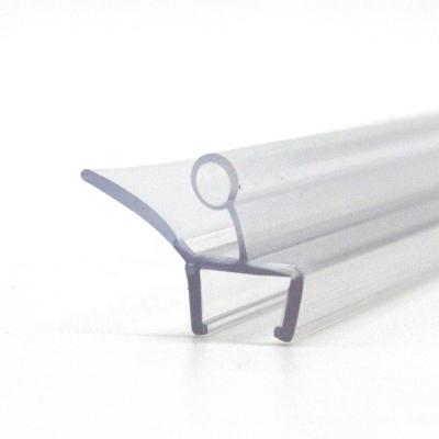 China With Side Length PVC Shower Door Seal Transparent Soft Glass Rubber Strip Strip For Bathroom Office Entrance for sale