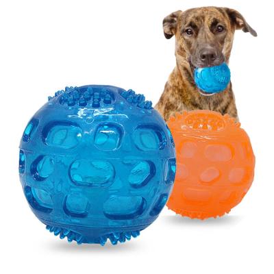 China Hot Selling Viable Bite-Resistant Rubber Ball Pet Dog Ball Chew Toy Indestructible and Dog-Friendly Squeak TPR for sale