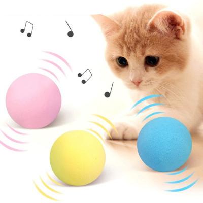 China Hot Selling Funny Auto Sound Viable By , Touch Plush Cat Catnip Toy Gravity Calling Ball for sale