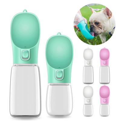 China Wholesale 300/550ml Non-automatic Portable Plastic Travel Recycling Dispenser Dog Water Bottle for sale