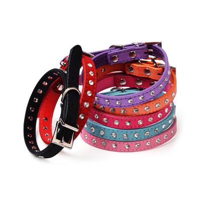 China Factory Wholesale JEWELED Superfine Soft and Comfortable Rhinestone Dog Cat Collar Ring for Small Animals for sale