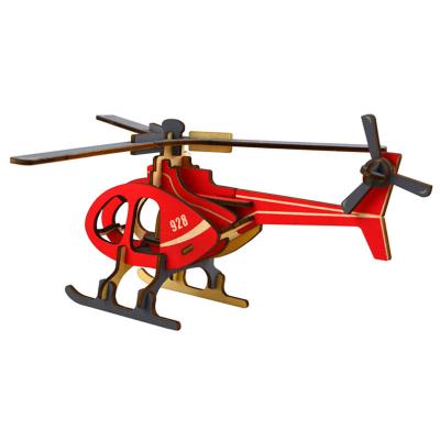 China Eco-friendly Custom Wooden Airplane Laser Cut Jigsaw Puzzle Wooden Helicopter Jigsaw Puzzle for sale