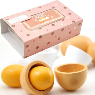 China Educational Simulation Wooden Eggs Other Educational Toys For Kitchen Toy for sale