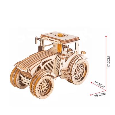 China Laser Cut Creative Children's DIY Puzzle Toy 3D Vehicle Eco-friendly Puzzle Model for sale