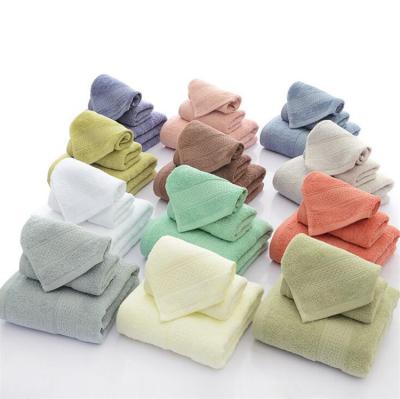 China QUICK DRY 100% Cotton Bath Towel Set Home Hotel Terry Cotton Towel Sets Wholesale for sale