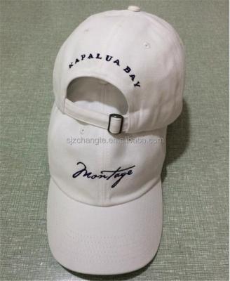 China JOINT Simple Embroidery Kids Baseball Cap Golf Caps Cotton Custom White Baseball Cap With Metal Buckle for sale