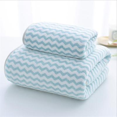 China Sustainable 34x75cm 70x140cm Microfiber Home Bath Towel Set Home Hand Bathroom Towel Set for sale