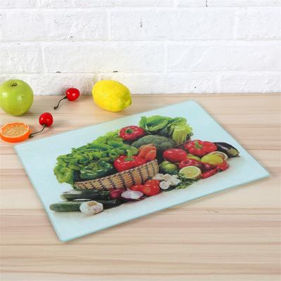 China Durable Sublimation Tempered Glass Chopper For Kitchen Tempered Glass Size Board for sale