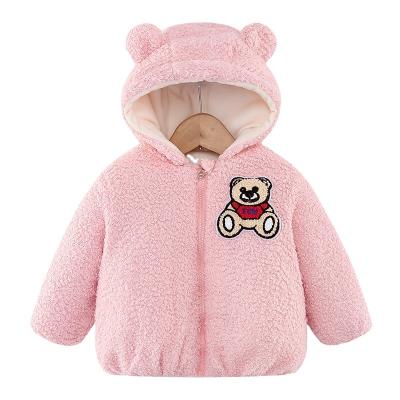 China 2022 fall/winter Anti-wrinkle kids coat thick lambswool cotton jacket custom made girls coat for sale