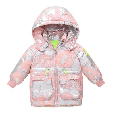 China Anti-wrinkle winter children down jacket girls print jacket coat girl warmCustomizable coat for sale