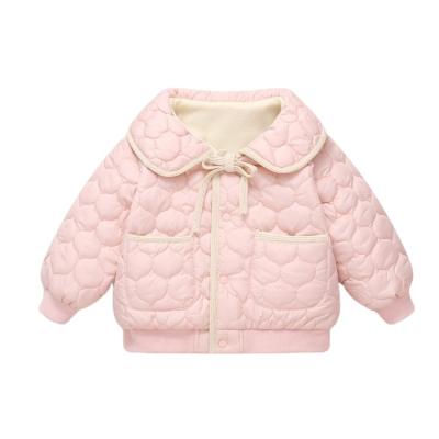 China Anti-wrinkle children light coat thin girls thick cotton jacket girls small fragrant wind winter coat for sale