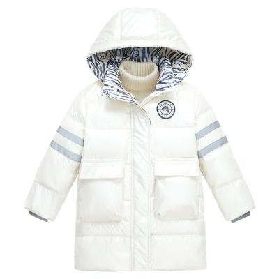 China Anti-wrinkle slim fit kids clothes winter boy down coat can be customized mid length girls coat for sale