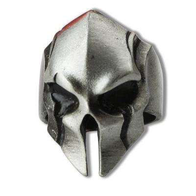 China Wholesale Punk Spartan Warrior Hip Hop Rings Fashion Spartan Helmet Ring For Men's Jewelry for sale