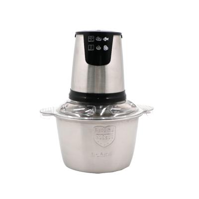 China Beater Knob Food Chopper Food Processor 2L Stainless Steel Bowl Blender Fast and 2-Speed ​​Slow Grinder with 4 Sharp Blades for sale