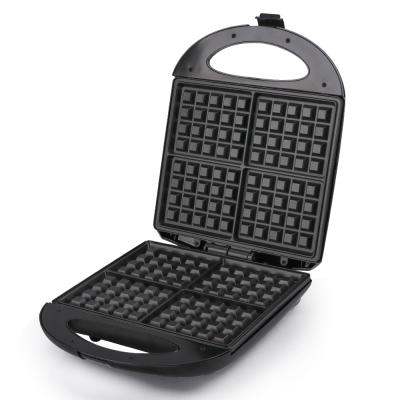 China Integrated Non-Stick Belgian Pancake Maker Belgian Waffle Maker Breakfast Maker Automatic Waffle Plates Slice Wrap 4 Rope Temperature Control for sale