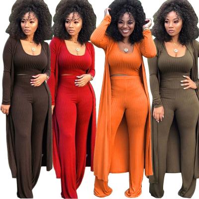 China Anti-pilling RUIYI 2020 high quality wholesale women's clothing fall clothing sheaths long western three-piece women's outfit for sale