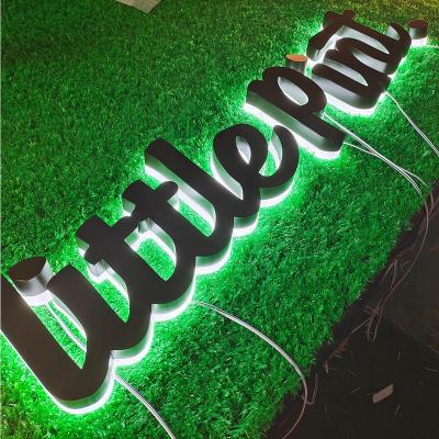 China Metal Backlit Logo Signage Led Neon Signs Waterproof Hot Business Signs Letrero Wall Sale Office Modules LED for sale