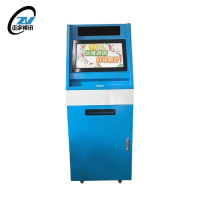 China 21.5 Inch Self Service Touch Screen Indoor Photo Booth Kiosk Machine Advertising Players for sale