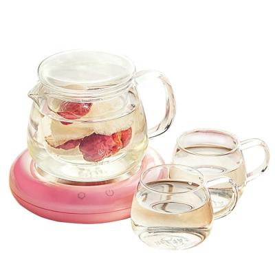 Chine Ensemble en verre portatif de théière et de tasse, théière non-toxique en verre de Borosilicate avec Infuser à vendre