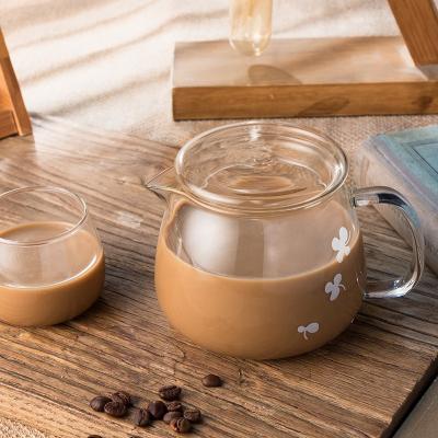 China Taza de té robusta hermética del vidrio de Borosilicate, tetera del claro 500ML con el tamiz en venta