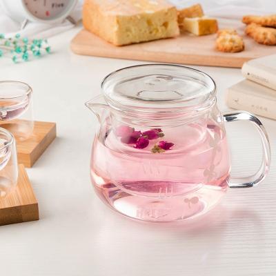 China La tetera de Multiscene y el sistema de cristal transparentes de las tazas espesaron a prueba de calor en venta