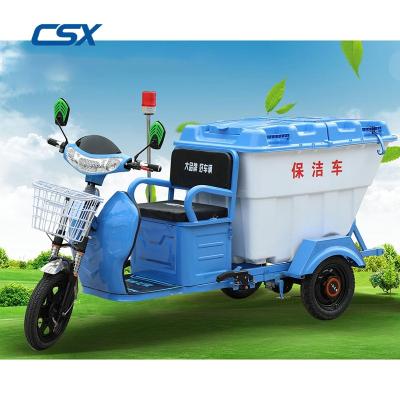 China Hotels Street Sanitation Waste Collect Miniature 3 Wheel Bin Carrier Truck Park Use for sale