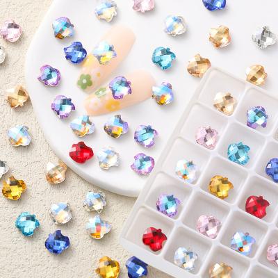 China Apple Rhinestone Point Back Nail Art K9 Crystal Glass Glue On Nails Rhinestone From Pointback Shuaizhi Factory for sale