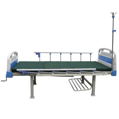 China Manual Crank Hospital Bed ABS Headboard 2 Function Medical Hospital Bed for sale