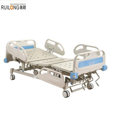 China Hospital/home nursing home//first aid centre/nurse RC-003 ABS Manual Three Station Multifunction Medical Bed Elderly Patient Manual Hospital Bed Triple Function Bed for sale