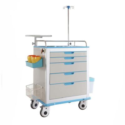 China Hospital Trolley Top Sell Hospital Emergency ICU Aluminum Steel Mobile Crash Trolley for sale