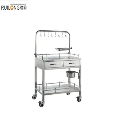 China RT-030B Modern Emergency Trolley Emergency Crash Trolley With Red Hospital ABS Medical Supplies Trolley OEM Time for sale