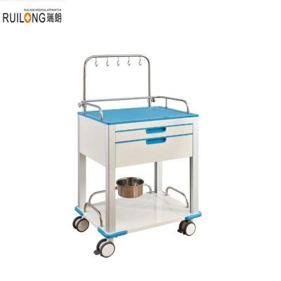 China RT-X120J-069 ABS Stainless Steel Hospital Medical Trolley Modern Medical Mobile Infusion Trolley With Drawer for sale