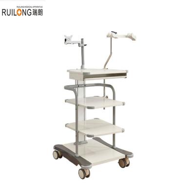 China RT-X190J-086 Hospital Modern Adjustable Mobile Computer Endoscopy Trolley for sale