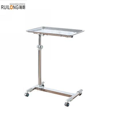 China RP-029B Modern High Quality Pallet Rod Tray Table Medical Single Stainless Steel Trolley for sale