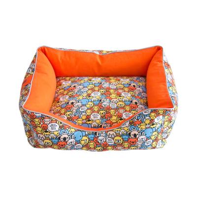 China New Style Canvas/PP Dog Sofa Bed Wholesale Dog Kennel Thickened Extra Large Washable Dog Sofa Cat Around Pet Beds for sale