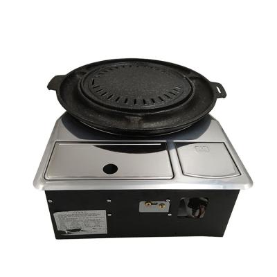 China Butane Korean Table Gas Rotisserie Barbecue Gas Grill Commercial Buffet Gas BBQ Grill for sale