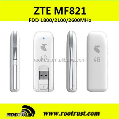 China ZTE MF821 100Mbps 4G LTE FDD 1800/2100/2600MHz External Unlocked Modem USB Wireless Stick for sale