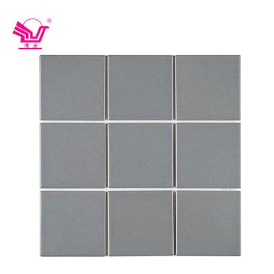 China 600x600 Modern Waterproof Matte Gray Internal Wall Porcelain Tile Ceramic Mosaic for sale