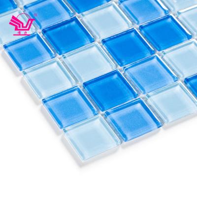 China Best Selling Modern Crystal Kitchen Backsplash Glass Mosaic Swimming Pool Murals for sale