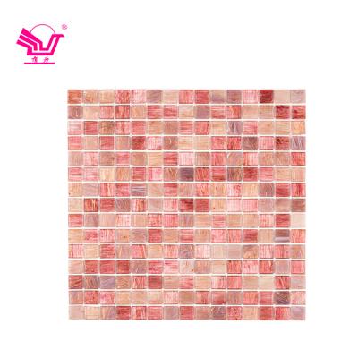 China Modern Pink Gold Line Cloud Mosaic Tile For Home Wall Decor Kitchen Backsplash for sale