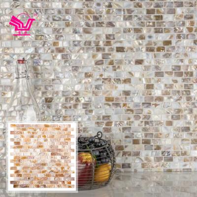 China Natural Shell Backsplash Bathroom Wall Mosaic Square Modern Shell Mosaic Hotel Interior Wall Tile for sale