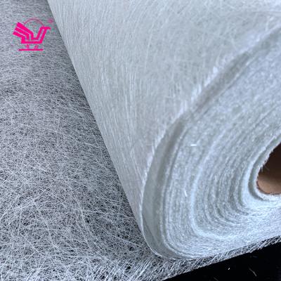 China Breathable White Alkali Free 180gsm Fiberglass Shortened Silk Felt For Boats, Tanks Twill Woven Fiber Felt for sale