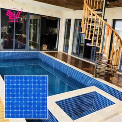 China Modern Chinese Supplier Mosaic Tile Glass Mesh Mounted Pool Mosaic Stone Glass for sale