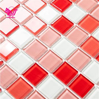 China Factory Pattern Mosaic Tile 4Mm Thick Modern Original Glass Bath Pool Glass Mosaic for sale