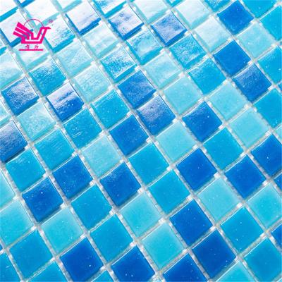 China China Modern Hot Sale Glass Mosaic Pool Tile Mixed Colors Swimming Pool Glass Mosaic Tile for sale