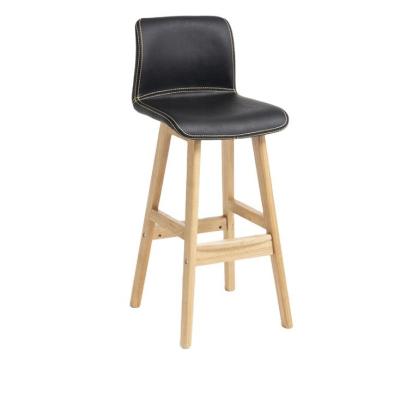 China Mail Packing Villia High Chair Bar Counter Chair with Fabric Stylish and Solid Wood for sale